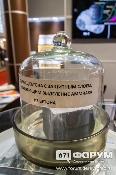 Образец бетона с защитным слоем от аммиака