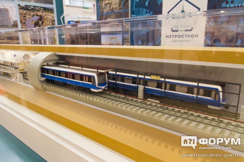 Макет на стенде Метрострой СПБ