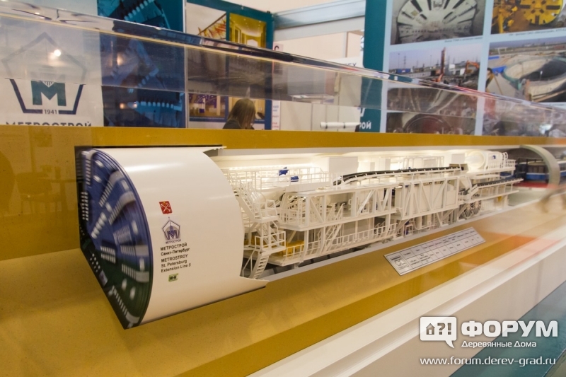 Макет на стенде Метрострой СПБ