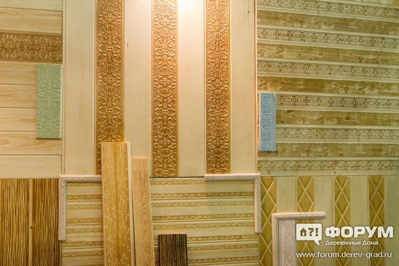 Образцы на стенде  Vintage Wood