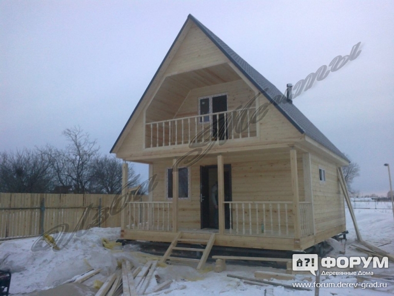 Дом из бруса с балконом 6 на 6, фото №4