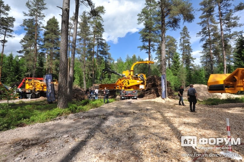 Комплекс для переработки пней в щепу с классификацией