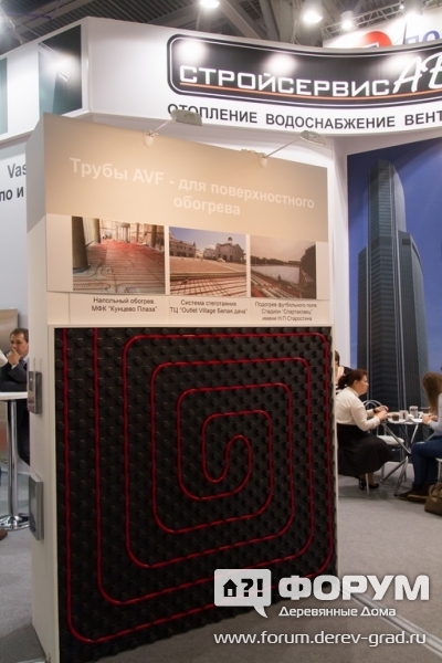 Макет обогрева пола трубами AVF