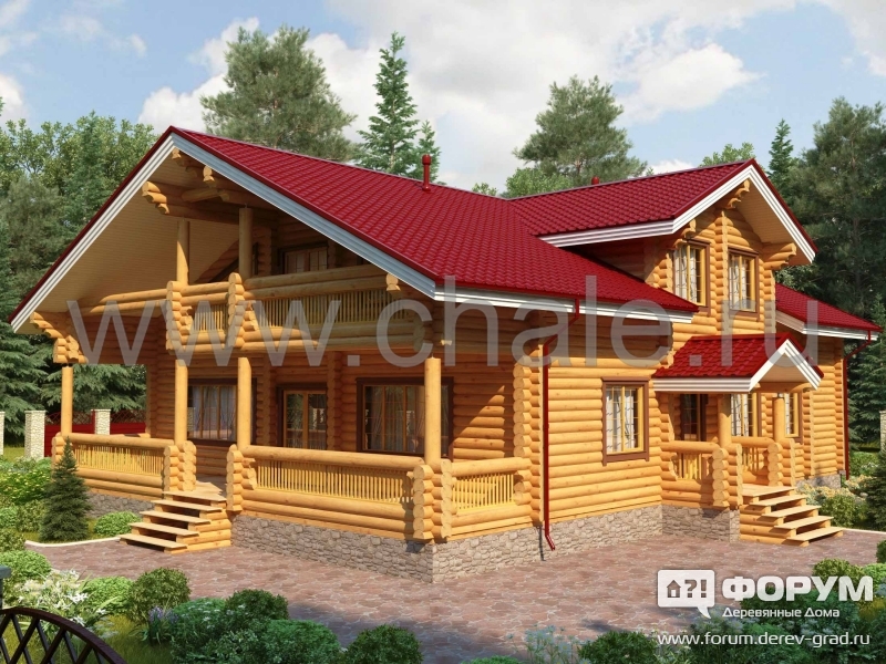 Проект деревянного дома из бревна