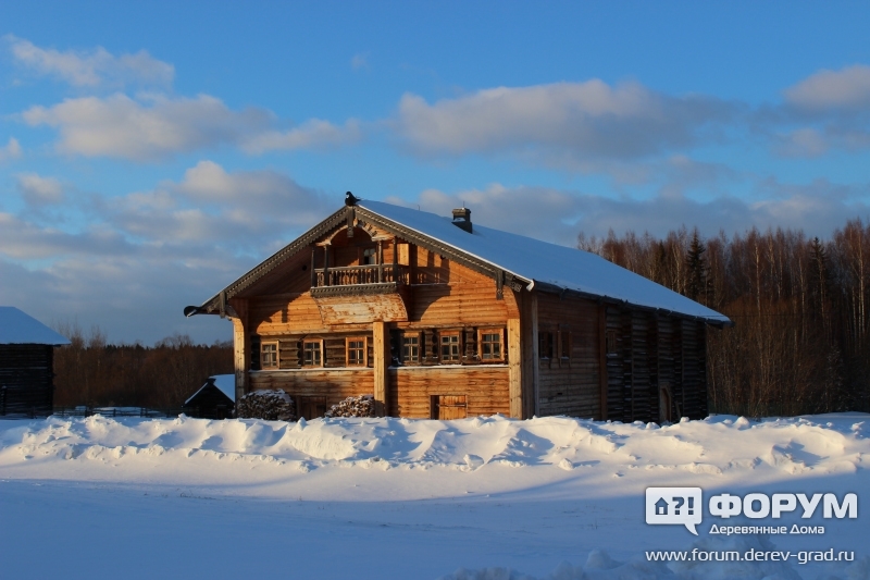 Русская деревня зимой