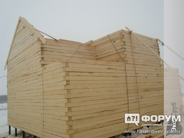 СТРОИТЕЛЬСТВО ДОМА ИЗ БРУСА ПО ПРОЕКТУ Д-50