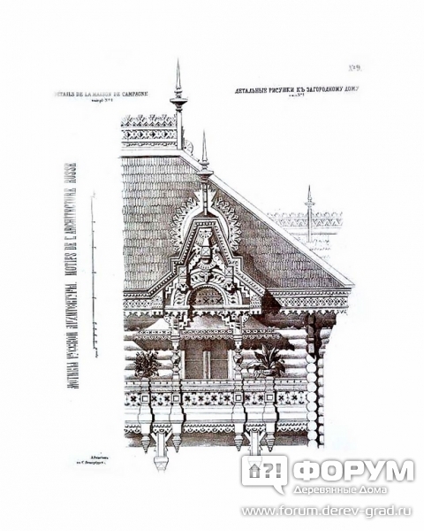 Балкон загородного дома 19 века