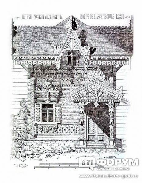 Крыльцо загородного дома 1876 год
