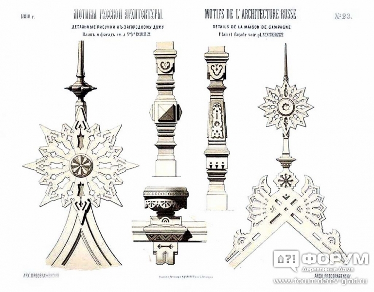 Красивые узоры на крыше загородного дома