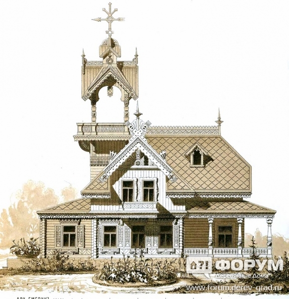 Загородный дом с балконом