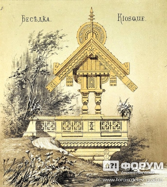 Беседка у реки. 19 век.