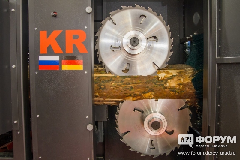Брусовальный двухвальный станок с гусеничной подачей Krafter (Крафтер)