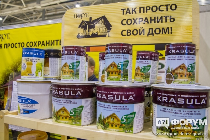 Состав для защиты и тониирования древесины Krasula (Красула)