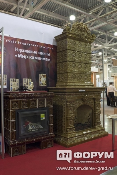 Изразцовые камины в экспозиции Мира каминов 2
