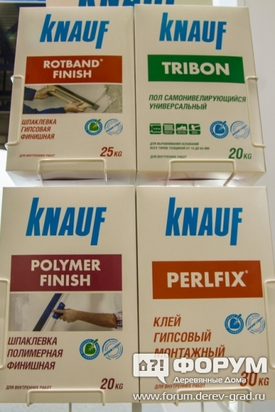 Сухие строительные смеси компании knauf (кнауф)