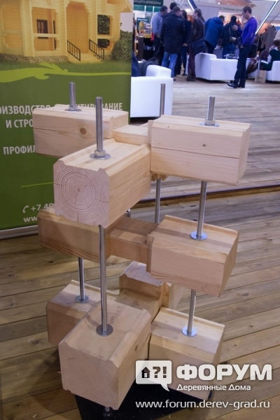 Образцы на стенде Ассоциации деревянного домостроения (2)