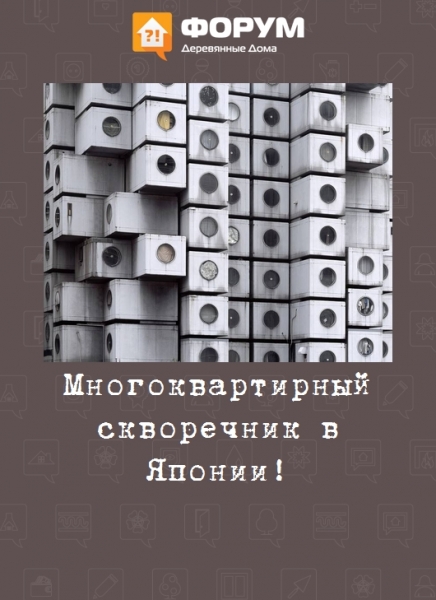 Многоквартирный скворечник в Японии!