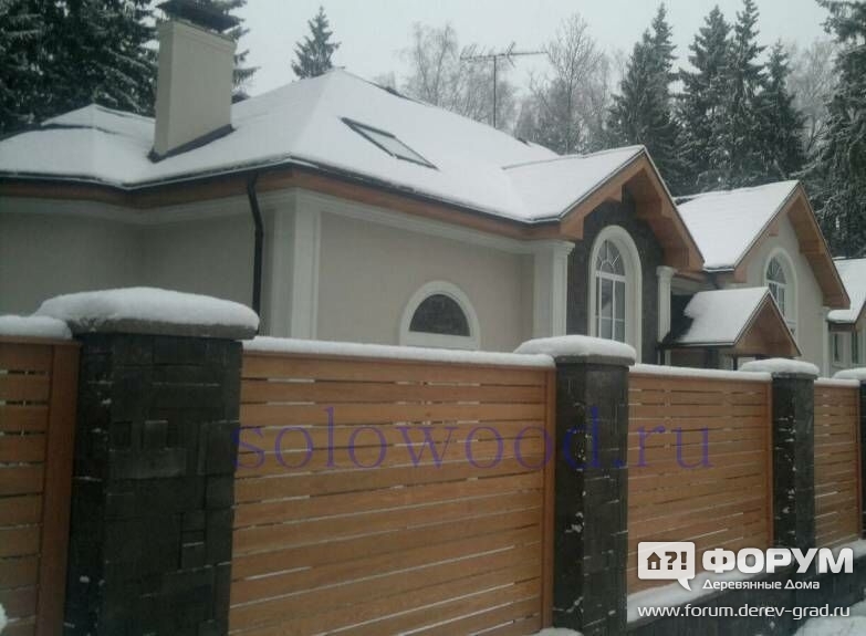 забор фронтон и крыша из планкена