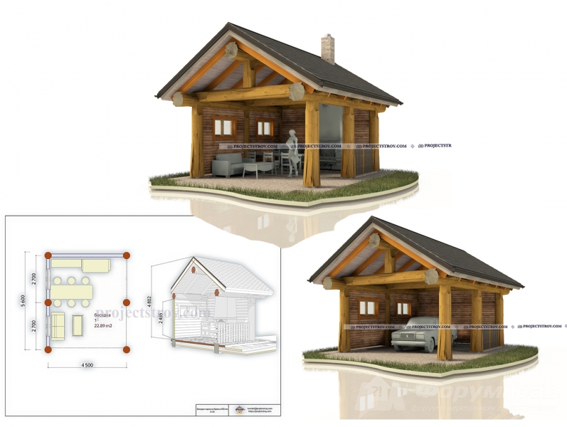 Беседка или гараж post and beam
