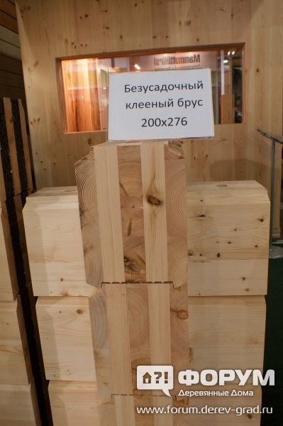 "Промстройлес". Образец клееного бруса