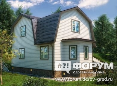 Проект дома из бруса площадью 90 м2 №129