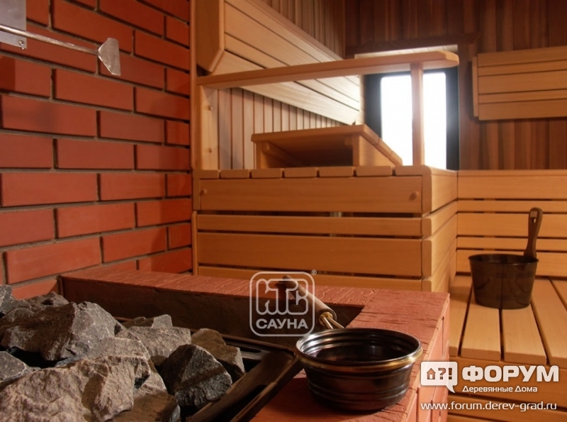 Русская парная ИТС - вид со стороны банной печи
