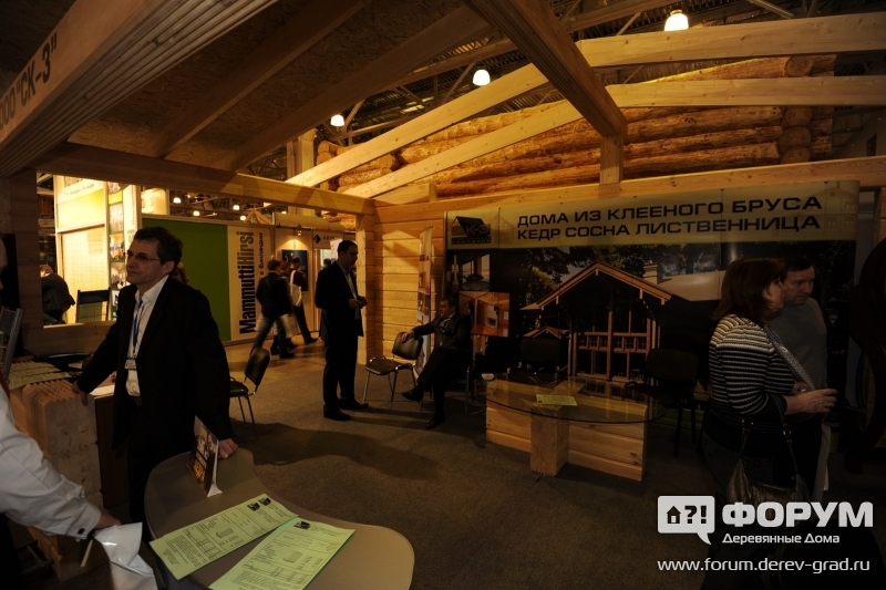 Стенд из клееного бруса от фирмы СК-3